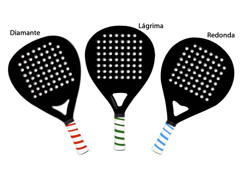 Tipos de palas de padel por forma